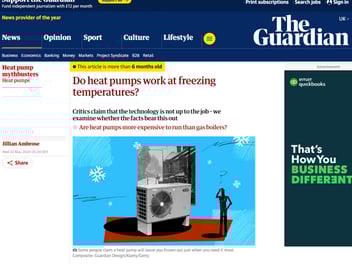 The Guardian: Do heat pumps work at freezing temperatures?